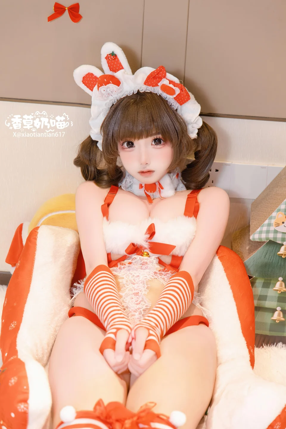 香草奶喵 - No.001 圣诞礼物 [135P,25V-1.04GB] tg@simisebaisi 【丝足阁】019.webp